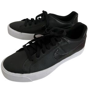 Nike Black  Athletic low dunk Sneakers iridescent swoosh